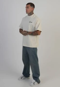 SikSilk Ecru Signature T-Shirt -Modern Men Wear Shop SS 27994 4