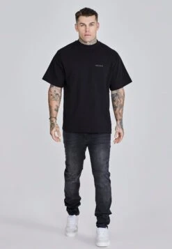 SikSilk Black Graphic T-Shirt -Modern Men Wear Shop SS 28000 3