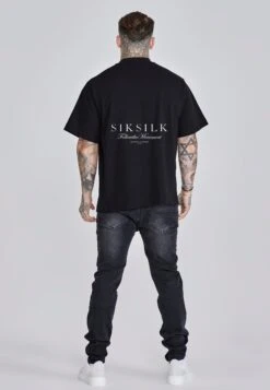 SikSilk Black Graphic T-Shirt
