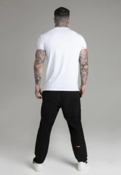 SikSilk White Muscle Fit T-Shirt -Modern Men Wear Shop SS 28043 5