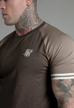 SikSilk Brown Tournament T-Shirt -Modern Men Wear Shop SS 28050 3