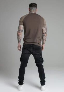 SikSilk Brown Tournament T-Shirt -Modern Men Wear Shop SS 28050 5