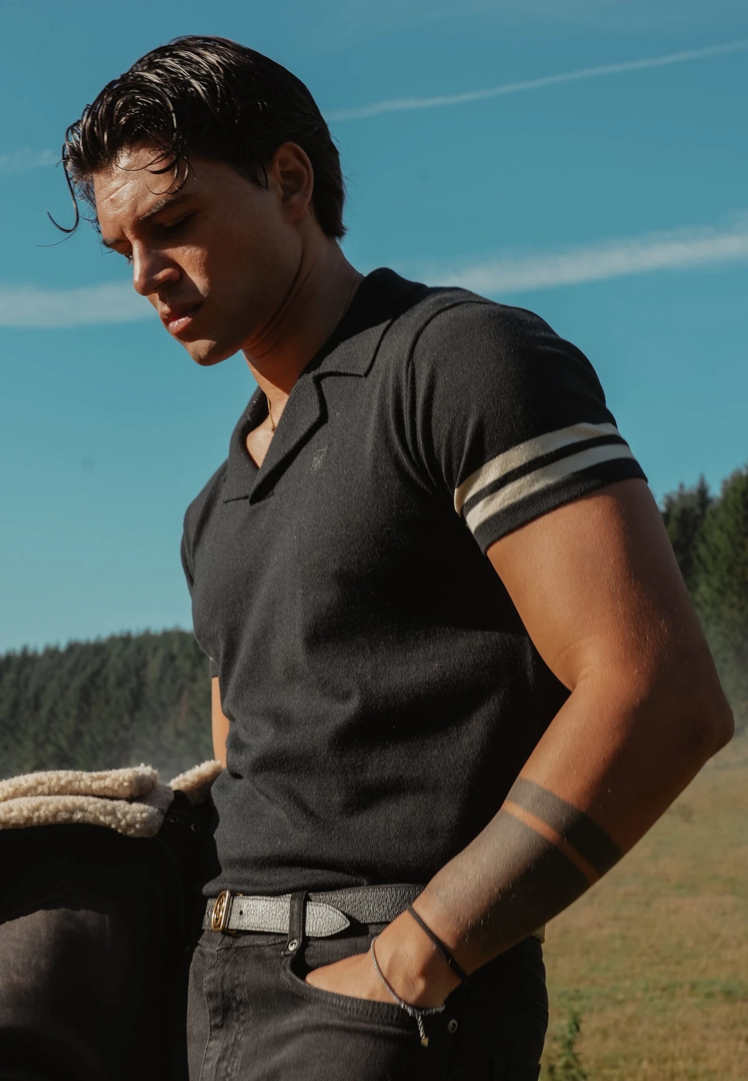 SikSilk Black Tournament Revere Polo