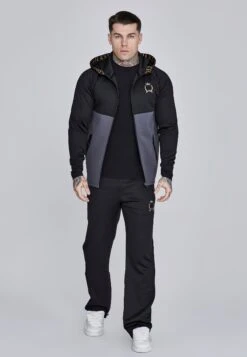 SikSilk Black And Grey Full Zip Hoodie -Modern Men Wear Shop SS 28155 3