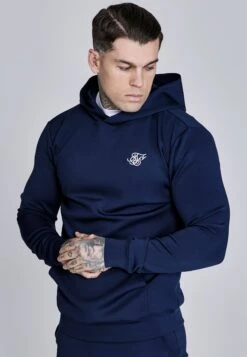 SikSilk Navy Essentials Poly Hoodie