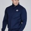 SikSilk Navy Essentials Poly Track Top -Modern Men Wear Shop SS 28166 1
