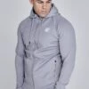 SikSilk Grey Essentials Poly Full Zip Hoodie -Modern Men Wear Shop SS 28170 1