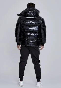 SikSilk Black High Shine Puffer Jacket 13 SikSilk Black High Shine Puffer Jacket -Modern Men Wear Shop SS 28238 5