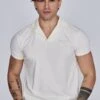 SikSilk Ecru Smart Revere Polo -Modern Men Wear Shop SS 28300 1