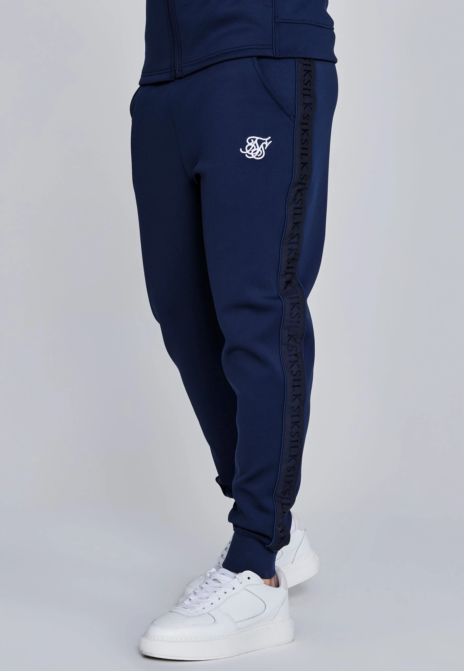 SikSilk Navy Hoodie And Joggers Set 5 SikSilk Navy Hoodie And Joggers Set - Image 3