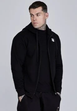 SikSilk Black Essentials Full Zip Hoodie