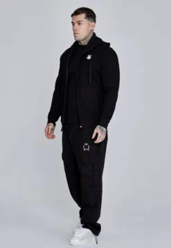 SikSilk Black Essentials Full Zip Hoodie -Modern Men Wear Shop SS 28338 4