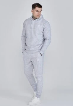 SikSilk Grey Marl Hoodie And Joggers Set