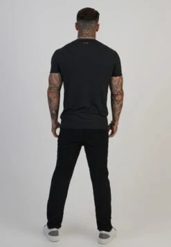 SikSilk Black Muscle Fit T-Shirt -Modern Men Wear Shop SS 28631 5