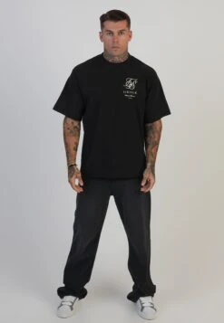 SikSilk Loose Fit Jeans Black -Modern Men Wear Shop SS 28668 4