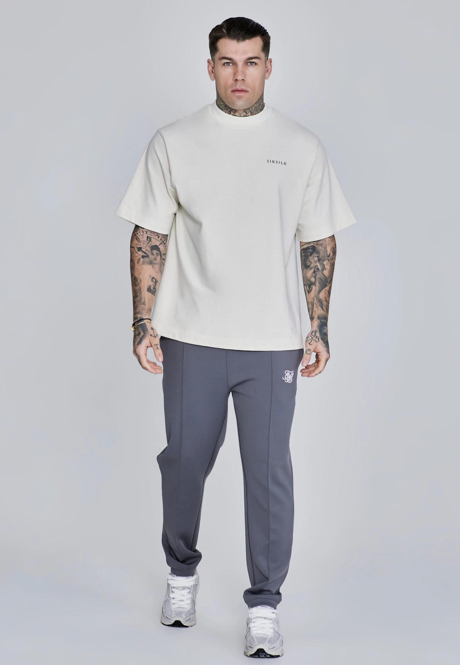 SikSilk Dark Grey Essentials Pleated Pants 6 SikSilk Dark Grey Essentials Pleated Pants - Image 4