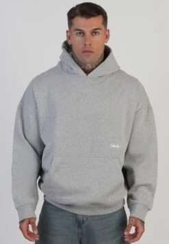 SikSilk Grey Marl Graphic Hoodie