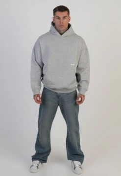 SikSilk Grey Marl Graphic Hoodie -Modern Men Wear Shop SS 28758 3