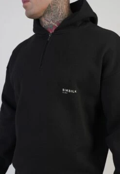 SikSilk Black Graphic Hoodie -Modern Men Wear Shop SS 28858 2